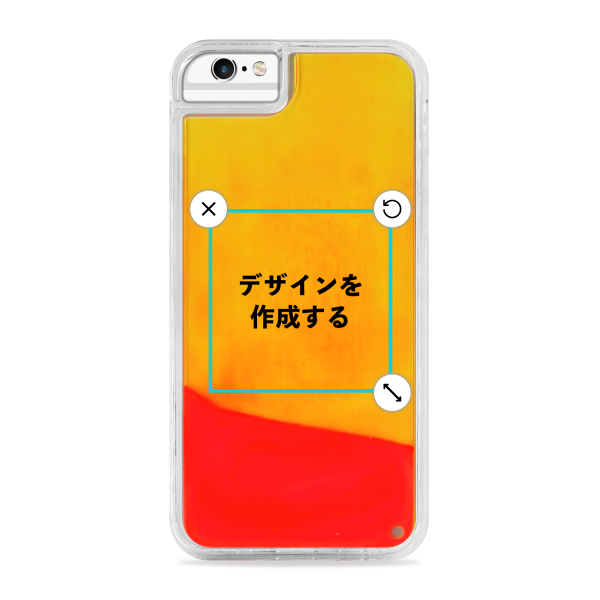 オリジナルiPhone6_6sネオンサンドスマホケースオレンジ×黄