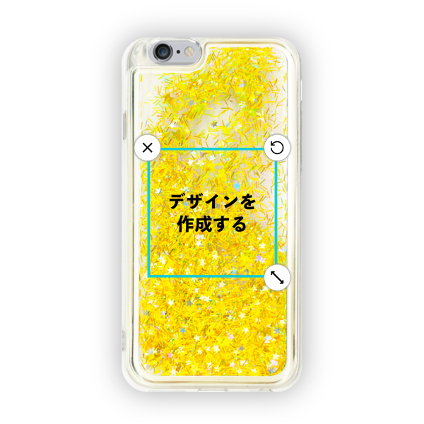 オリジナルiPhone6_6sグリッタースマホケースゴールド