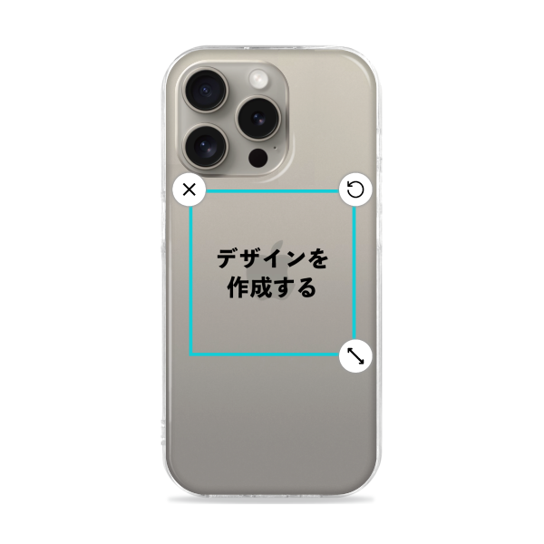 オリジナルiPhone15Proソフトスマホケース透明
